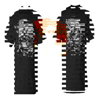 Bigfoot Pilgrim Turkey Boys Thanksgiving Day T-Shirt | Mazezy