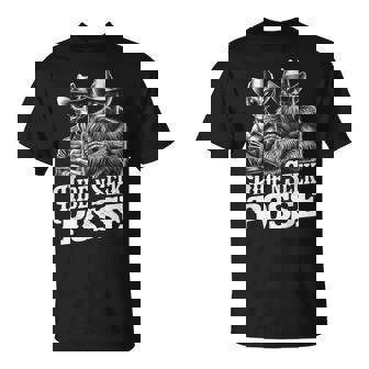 Bigfoot Sasquatch Alien Cowboy Cryptid Hide 'N Seek T-Shirt | Mazezy