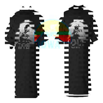 Bike Rider Iowa Mountain Biking Retro Iowa MTB Moutain Biker T-Shirt | Mazezy