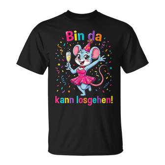 Bin Da Kann Losgehen Karnevalsmaus Look T-Shirt - Geschenkecke