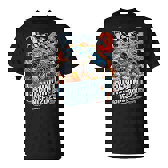 Birthday Monster Truck 3 Year Old Boys 3Rd Party Born 2023 T-Shirt - Monsterry