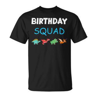 Birthday Squad Dino Boy Dinosaur Party Birthday Crew T-Shirt - Thegiftio UK