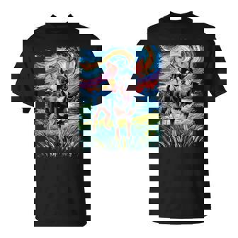 Black And Tan Smooth Chihuahua Starry Night Dog T-Shirt | Mazezy