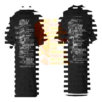 I Am Black Woman Black History Bhm Melanin African Womens T-Shirt - Thegiftio