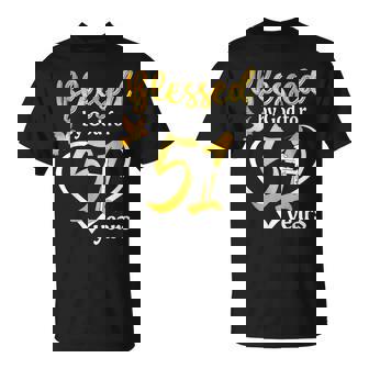 Blessed By God For 51 Years Old 51St Birthday Party Women T-Shirt | Mazezy