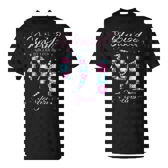 Blessed By God For 91 Years Old 91St Birthday Woman Queen T-Shirt - Monsterry