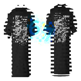 Blue Checkered I Was 6 Now I'm 7 67 Birthday Boy T-Shirt | Mazezy