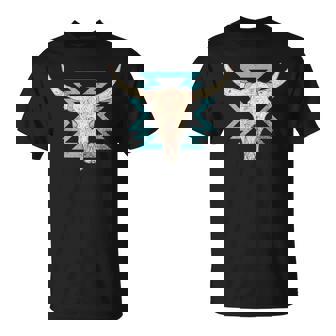 Boho Cow Skull Bull Cowgirl Vintage Country Girl T-Shirt - Monsterry