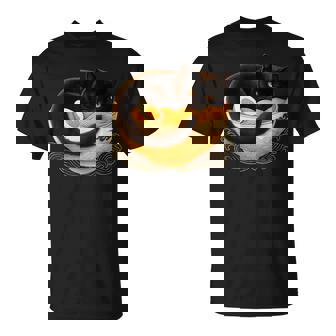 Bol À Ramen Japonais Avec Motif De Chat Noir Rétro T-Shirt - Cadeauxyz