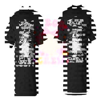 The Boo Crew Cute Ghost Coquette Halloween Costumes Girl T-Shirt | Mazezy