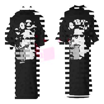 Boooks Libros De Fantasmas Kawaii Lindo Libro De Lectura De Fantasmas Camiseta unisex - Regaloses