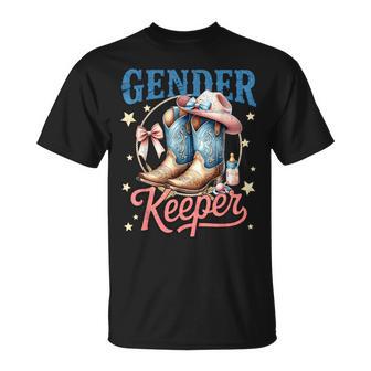 Boots Or Bows Gender Keeper Of The Gender Reveal Family T-Shirt | Mazezy