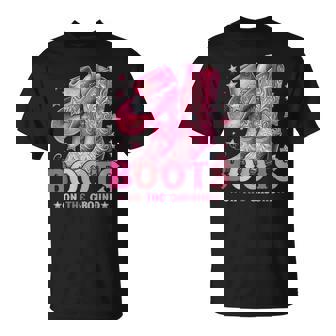 Boots On The Ground Western Cowgirl Hat Boots Girls Women T-Shirt - Thegiftio