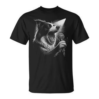 Border Collie Cantante Cantante Cantante Amante De Los Perros Camiseta unisex - Regaloses