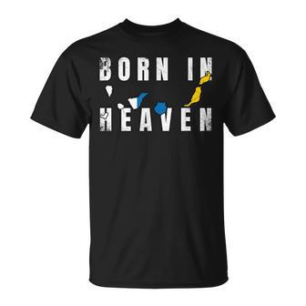 Born In Heaven Bandera Islas Canarias Tenerife Gran Canaria Camiseta unisex - Regaloses