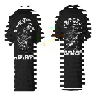 Born To Rock And Rawr Cute Dinosaur Rock'n Roll Dino T-Shirt | Mazezy