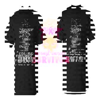 Breast Cancer Survivor Black Afro African Christian T-Shirt - Monsterry