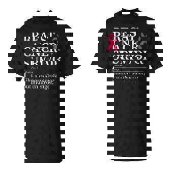 Breast Cancer Survivor Definition Pink Ribbon T-Shirt - Monsterry