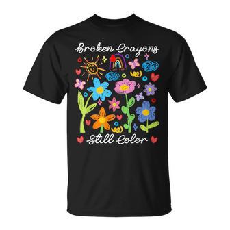 Broken Crayons Still Color Mental Health Awareness Supporter T-Shirt - Thegiftio UK