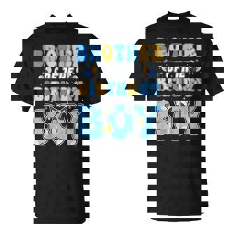 Brother Of The Birthday Boy Family Blue Dog Birthday Party T-Shirt - Monsterry