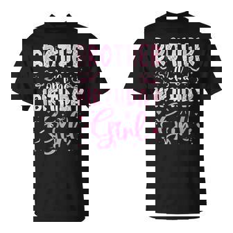 Brother Of The Birthday Girl Matching Pink Coquette Bow T-Shirt - Monsterry