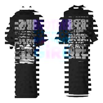 Brother Of The Birthday Girl Snowflakes Themed Matching T-Shirt | Seseable FR