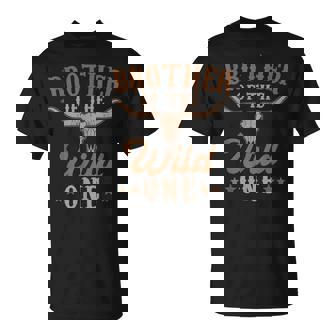 Brother Of The Wild One Cowboy Western Rodeo Party Matching T-Shirt | Mazezy