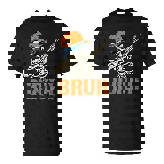 Bruh Spooky Dabbing Skeleton Halloween Custome For Boys Men T-Shirt | Mazezy