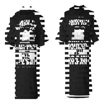 Buch Lesen Geschenk Bücherei Leseratte Bücherwurm Bücher T-Shirt - Seseable