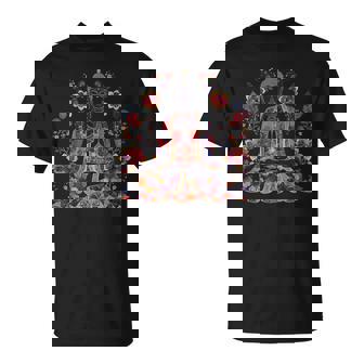 Buddha Floral Vintage Flower Yoga Buddhism Yogi Buddhist T-Shirt - Thegiftio