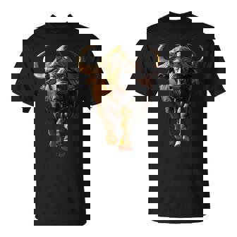 Buffalo Cape Water Buffalos Safari South African Buffalo T-Shirt | Mazezy