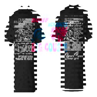 Burnouts Or Bows Big Cousin Loves You Gender Reveal Party T-Shirt - Thegiftio