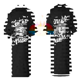 Burnt Out But Optimistic Happy Flaming Marshmallow T-Shirt | Mazezy