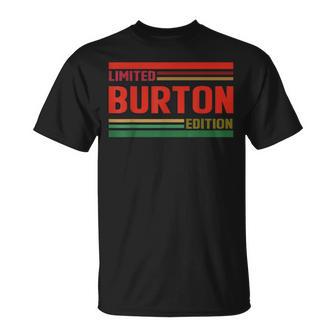 Burton Limited Edition Burton Name Personalized T-Shirt - Thegiftio UK