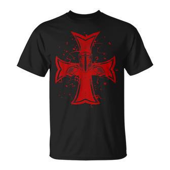 Caballero Templario Con Cruz Y Caballero Camiseta unisex - Regaloses