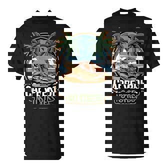 Caboerde Diseño De Tortuga De Playa Y Palma Camiseta unisex - Regaloses