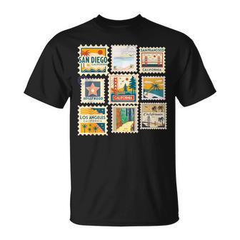 Californiatateintageellos Postales Ciudadesiajes Camiseta unisex - Regaloses