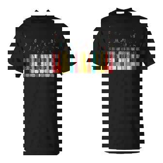 Camisa De Teclado De Piano Retrointage Para Hombres Es Niñas Piano Camiseta unisex - Regaloses