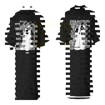 Camo Ghost Boo Spooky Season Fall Halloween Toddler Girls T-Shirt | Seseable CA