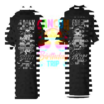 Cancun Birthday Trip 2025 Sunglasses Summer Beach Vacation T-Shirt | Seseable UK