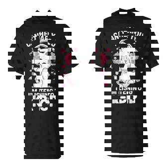 Can't Hear You I'm Listening To K-Pop Music Cat Kawaii T-Shirt | Seseable CA