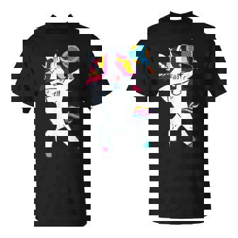 Carino Bandierapagnola Dab Divertente Dabbing Unicorn Padel Giocatore Maglietta - Novitaregali