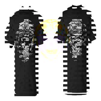 Casque Militaire Avec Tête De Mort T-Shirt - Cadeauxyz
