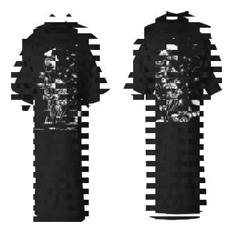 Cat Dandelion Vintage Flower Graphic Cat Lover T-Shirt | Seseable UK