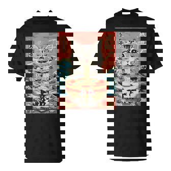 Cat Eating Ramen Noodles Kawaii Anime Manga Japanese Food T-Shirt - Monsterry