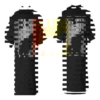 Cat Fluff Vintage Cat Lover Retro Cat Silhouette T-Shirt - Thegiftio