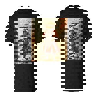 Cat Samurai Japan Japanese Graphic T-Shirt | Seseable FR