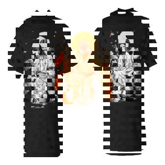 Cats & Jesus Christ Kitty Lover Bible Reader Christian T-Shirt | Mazezy