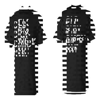 Cello By Day Gamer By Night T-Shirt - Thegiftio