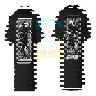 Cerberus Tarot Card And Mythical Hells Guard T-Shirt - Thegiftio